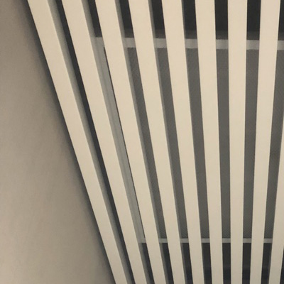 Кубообразный реечный потолок 39x30x39 шаг   30 мм белый