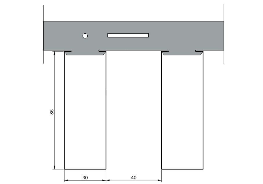 Кубообразный реечный потолок 85x30x85 шаг 40 мм дерево
