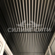 Кубообразный реечный потолок 39x30x39 шаг     30 мм чёрный матовый